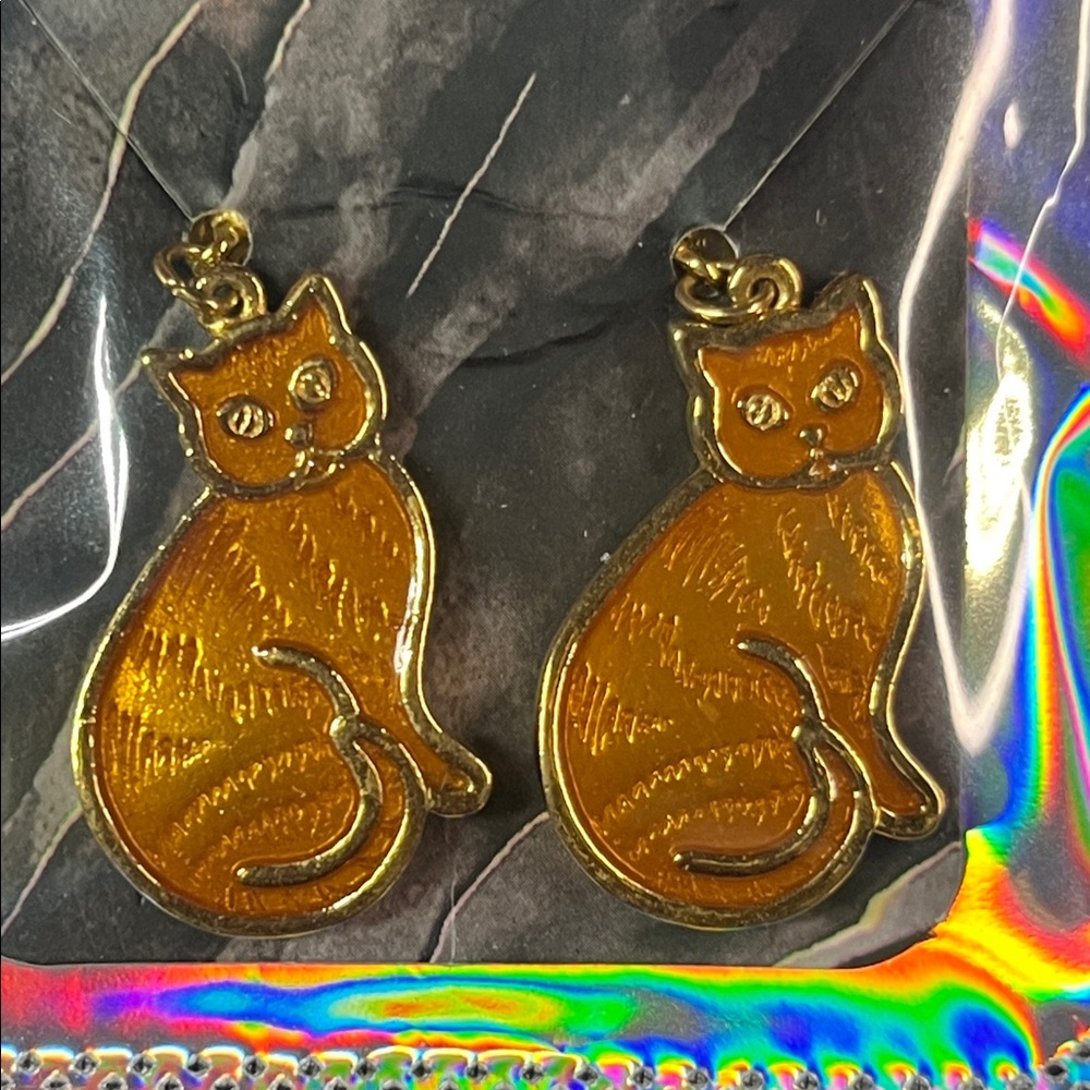 ORANGE CAT EARRINGS